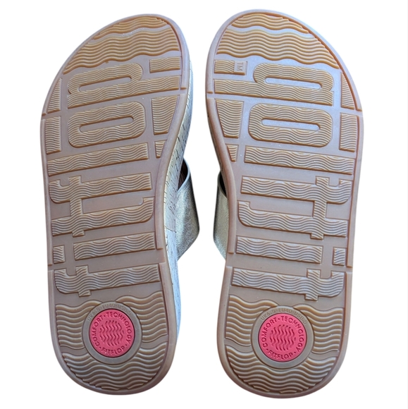 Fitflop Gold Sandals sz 8.5 - Picture 4 of 5